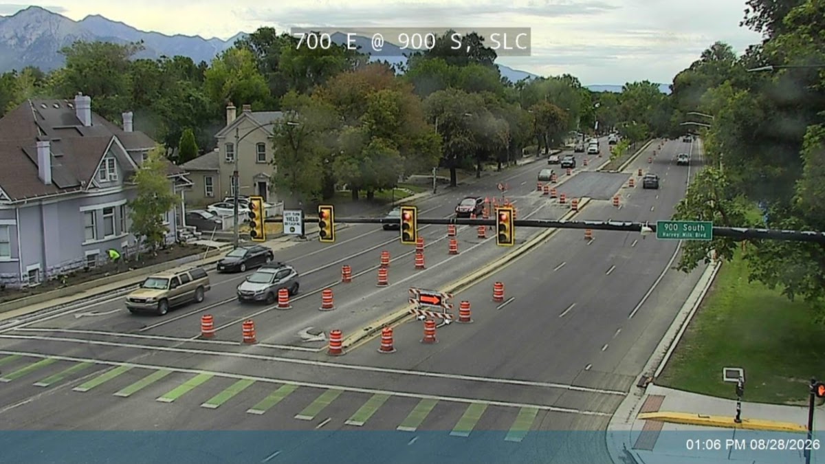 700 East and 900 South during construction in 2026
